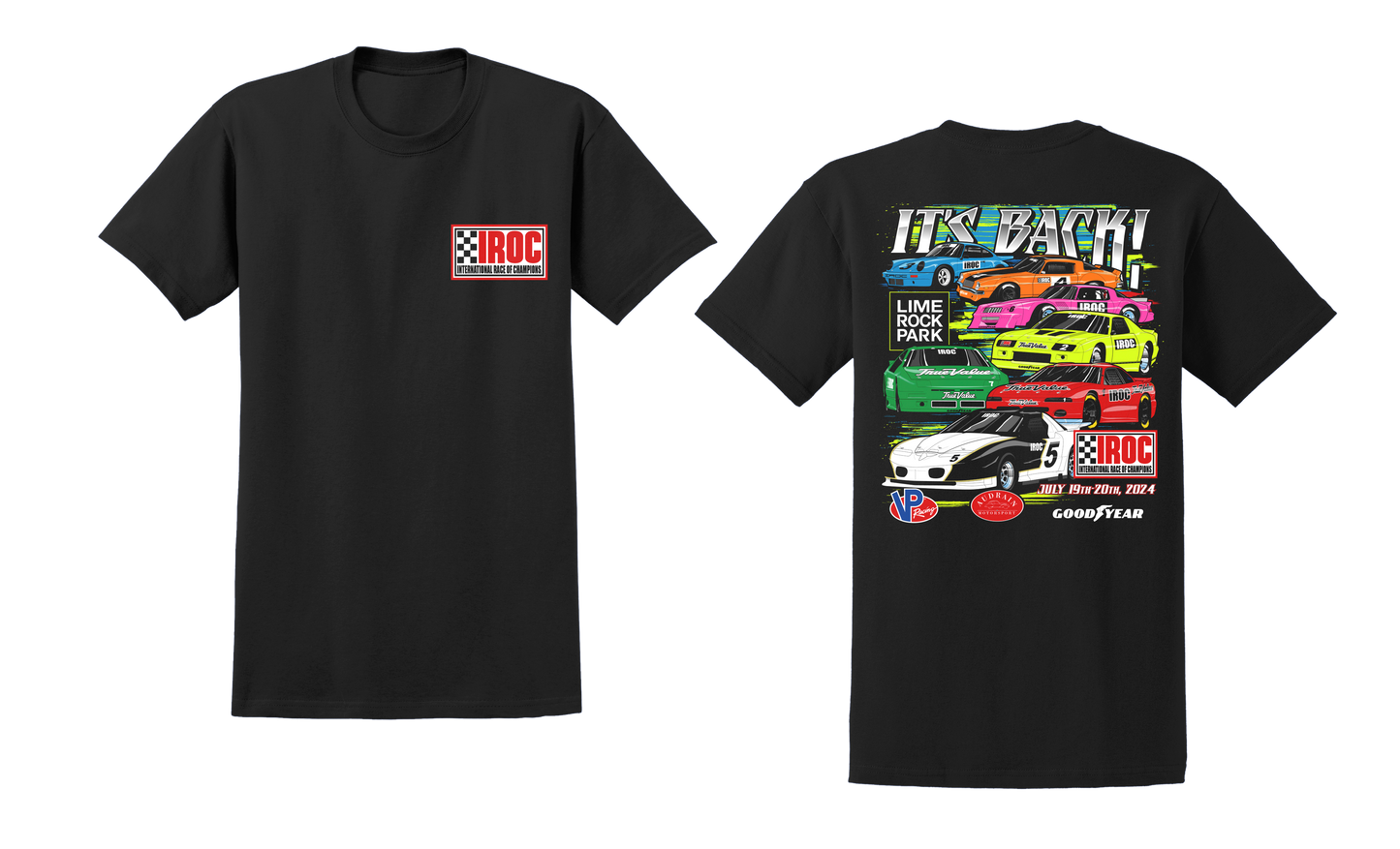 2024 IROC Lime Rock Park Event Tee Black